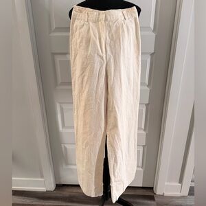 MESHKI Cream Linen Wide-Leg Pants 🤍
